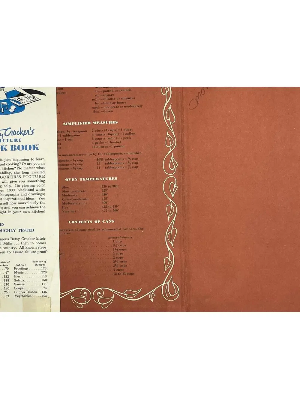 Vintage 1950 Betty Crocker's Picture Cookbook, First Edition